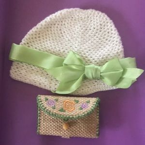 American Girl Kit Kittredge Hat & Flower Clutch Bag